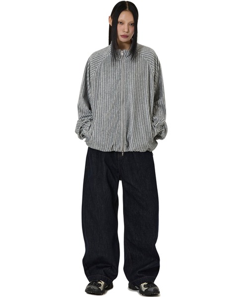 【断捨離】OY ストライプジャケット OY/オーワイ』STRIPED VELOUR ZIP UP JACKET/ストライプベロア