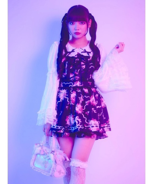 Jamie エーエヌケー（ジェイミーエーエヌケー）の「ゴシックローズお姫様セットアップ（ワンピース・レディース・ピンク/ブラック・M）」の2枚目の写真