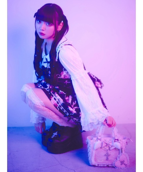 Jamie エーエヌケー（ジェイミーエーエヌケー）の「ゴシックローズお姫様セットアップ（ワンピース・レディース・ピンク/ブラック・M）」の11枚目の写真