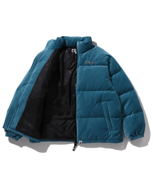 CRYSTAL STONE BAPE LOGO VELOUR DOWN JACKET（ダウンジャケット