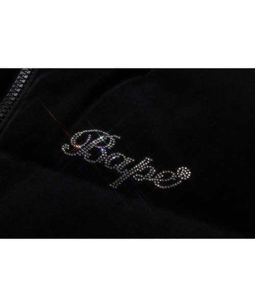 A BATHING APE(アベイシングエイプ)の「CRYSTAL STONE BAPE LOGO VELOUR DOWN JACKET(ダウンジャケット/コート・レディース・サックスブルー/ブラック・MEDIUM/LARGE)」の8枚目の写真