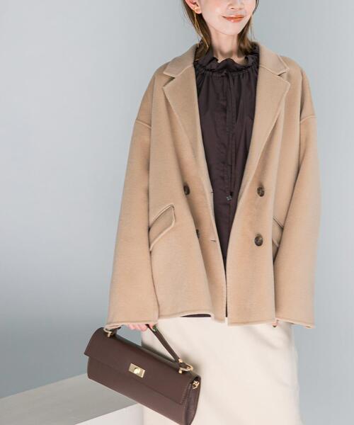 URBAN RESEARCH ROSSO WOMEN（アーバンリサーチ　ロッソ）の「リバージャコット（その他アウター・レディース・ライトベージュ/チャコールグレー・FREE）」の3枚目の写真