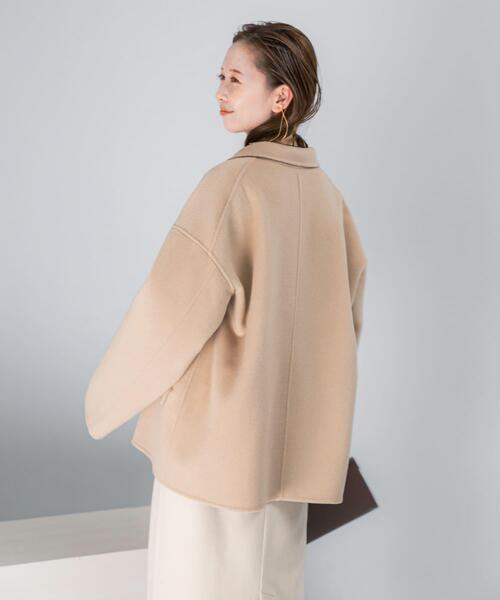 URBAN RESEARCH ROSSO WOMEN（アーバンリサーチ　ロッソ）の「リバージャコット（その他アウター・レディース・ライトベージュ/チャコールグレー・FREE）」の4枚目の写真