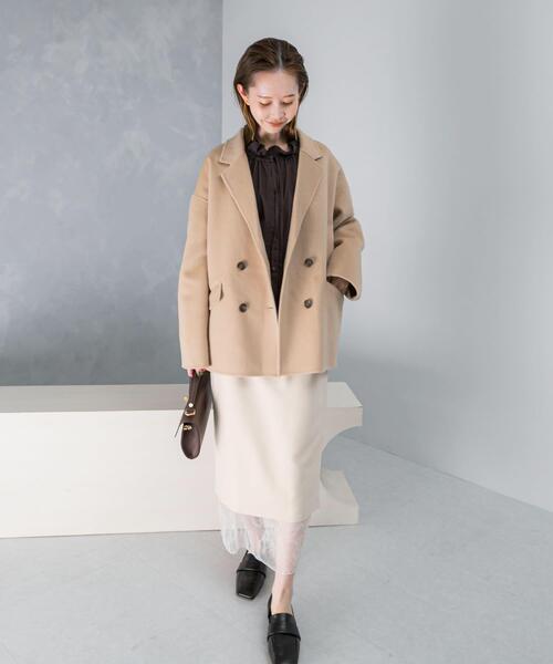 URBAN RESEARCH ROSSO WOMEN（アーバンリサーチ　ロッソ）の「リバージャコット（その他アウター・レディース・ライトベージュ/チャコールグレー・FREE）」の5枚目の写真