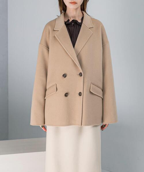 URBAN RESEARCH ROSSO WOMEN（アーバンリサーチ　ロッソ）の「リバージャコット（その他アウター・レディース・ライトベージュ/チャコールグレー・FREE）」の8枚目の写真