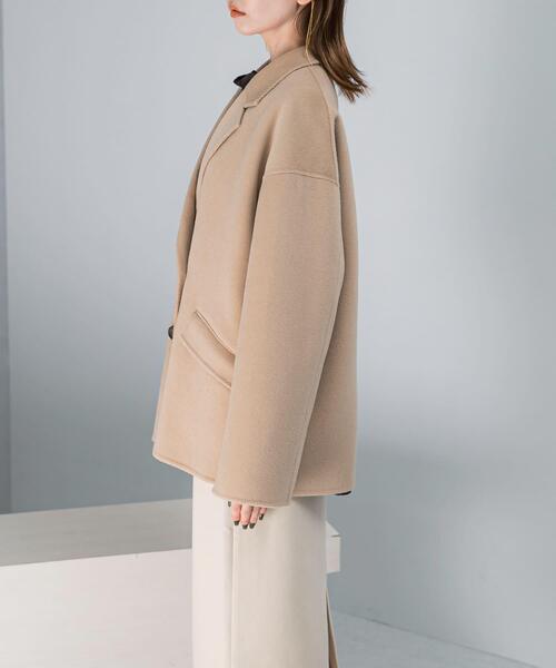 URBAN RESEARCH ROSSO WOMEN（アーバンリサーチ　ロッソ）の「リバージャコット（その他アウター・レディース・ライトベージュ/チャコールグレー・FREE）」の9枚目の写真