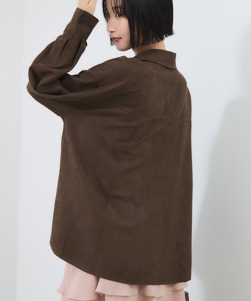 VIS（ビス）の「スエードライクロングスリーブシャツ（シャツ/ブラウス・レディース・ブラウン系その他/イエロー系その他3・FREE）」の10枚目の写真