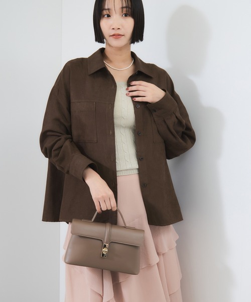 VIS（ビス）の「スエードライクロングスリーブシャツ（シャツ/ブラウス・レディース・ブラウン系その他/イエロー系その他3・FREE）」の11枚目の写真