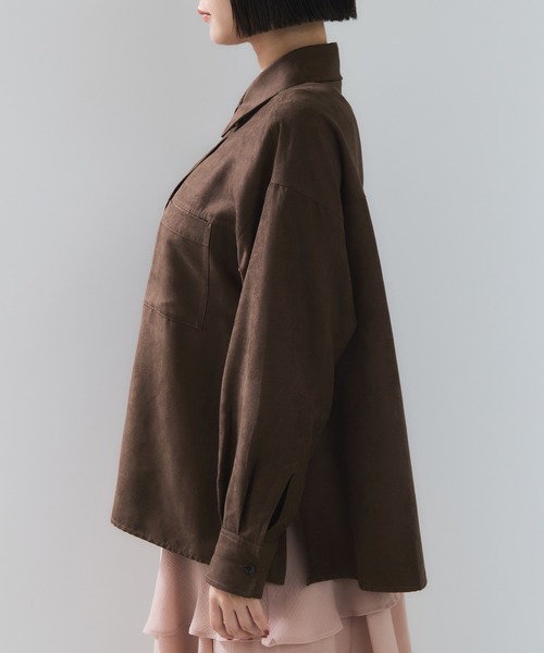 VIS（ビス）の「スエードライクロングスリーブシャツ（シャツ/ブラウス・レディース・ブラウン系その他/イエロー系その他3・FREE）」の13枚目の写真