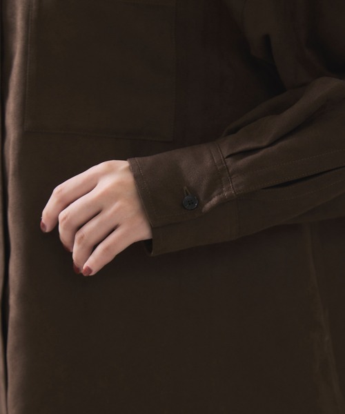 VIS（ビス）の「スエードライクロングスリーブシャツ（シャツ/ブラウス・レディース・ブラウン系その他/イエロー系その他3・FREE）」の18枚目の写真