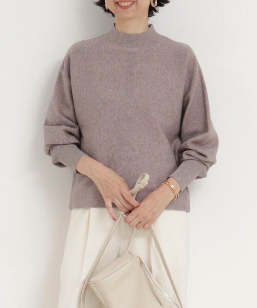 MICO COULIER（ミコクリエ）の「ウォッシャブルバナナスリーブ ハイネックプルオーバー（ニット/セーター・レディース・ベビーピンク/キナリ/ライトグリーン/ブラウン・38）」の13枚目の写真