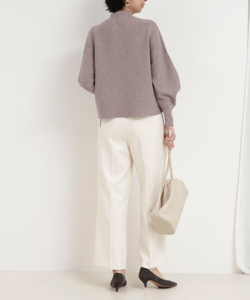 MICO COULIER（ミコクリエ）の「ウォッシャブルバナナスリーブ ハイネックプルオーバー（ニット/セーター・レディース・ベビーピンク/キナリ/ライトグリーン/ブラウン・38）」の15枚目の写真