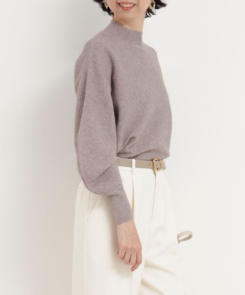 MICO COULIER（ミコクリエ）の「ウォッシャブルバナナスリーブ ハイネックプルオーバー（ニット/セーター・レディース・ベビーピンク/キナリ/ライトグリーン/ブラウン・38）」の11枚目の写真