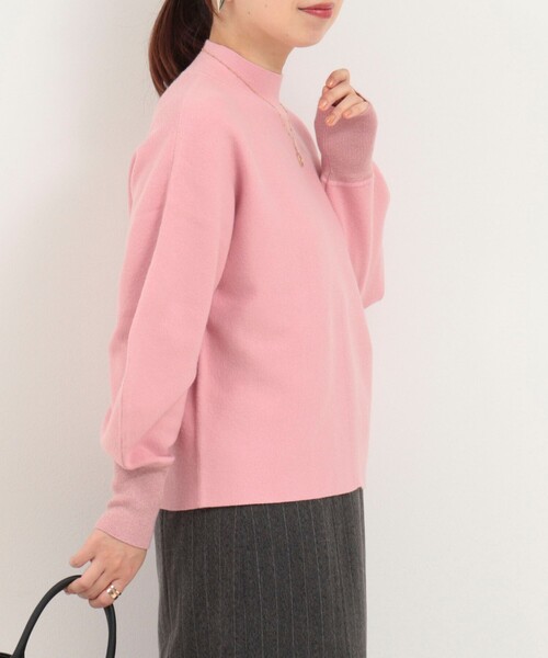 MICO COULIER（ミコクリエ）の「ウォッシャブルバナナスリーブ ハイネックプルオーバー（ニット/セーター・レディース・ベビーピンク/キナリ/ライトグリーン/ブラウン・38）」の19枚目の写真