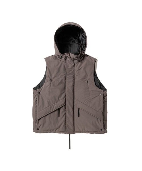 meanswhile(ミーンズワイル)の「Side Slit Padding Vest(ベスト・メンズ・ベージュ系その他/チャコール・3(L)/2(M)/1(S))」の14枚目の写真