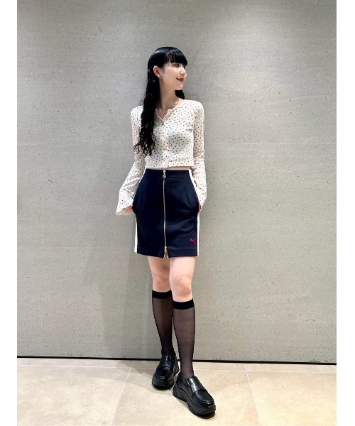 リリーブラウン　【LILY BROWN×PUMA】フロントジップミニスカート LILY BROWN×PUMA】フロントジップミニスカート（スカート