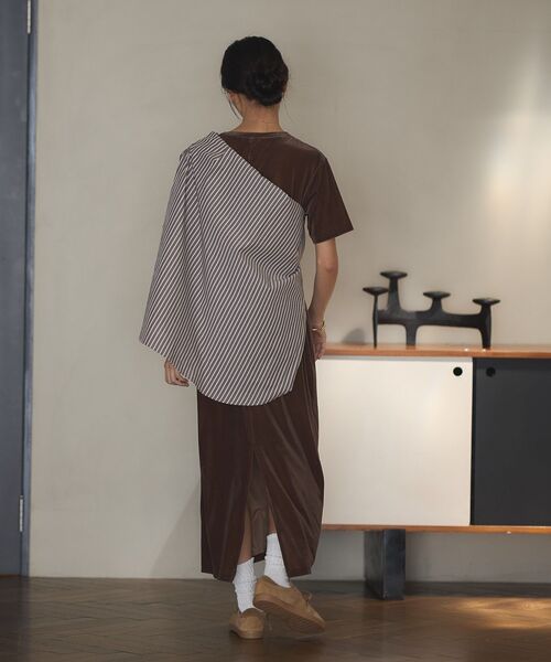 CRAFT STANDARD BOUTIQUE(クラフトスタンダードブティック)の「ベロアハーフスリーブワンピース(ワンピース・レディース・ブラウン/グレー系その他2/パープル・FREE)」の13枚目の写真
