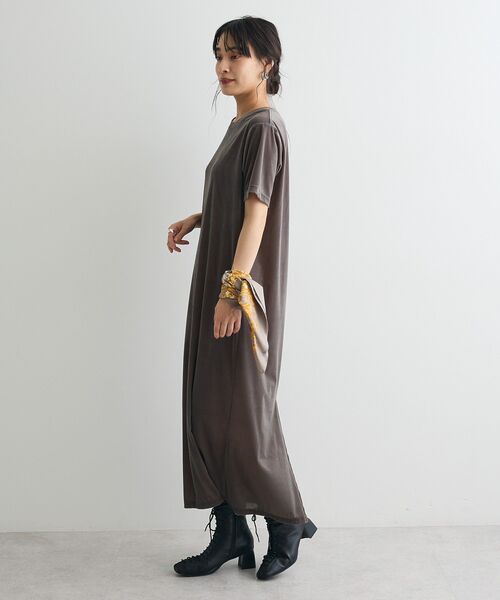 CRAFT STANDARD BOUTIQUE(クラフトスタンダードブティック)の「ベロアハーフスリーブワンピース(ワンピース・レディース・ブラウン/グレー系その他2/パープル・FREE)」の21枚目の写真
