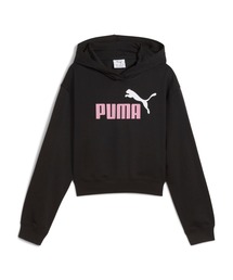 PUMA プーマ ガールズ ESS 2 カラー NO.1 ロゴ ショート レングス フーディ 120-1