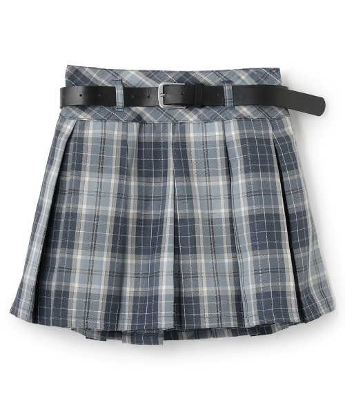 LOVETOXIC（ラブトキシック）の「【GOODPRICE】【イージーケア】ベルトつきチェックプリーツスカート（スカート・キッズ・ブラック/ブラウン/ブルーグレー/レッド・S:140cm/L:160cm/M:150cm/130cm）」の7枚目の写真