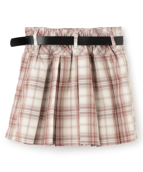 LOVETOXIC（ラブトキシック）の「【GOODPRICE】【イージーケア】ベルトつきチェックプリーツスカート（スカート・キッズ・ブラック/ブラウン/ブルーグレー/レッド・S:140cm/L:160cm/M:150cm/130cm）」の9枚目の写真