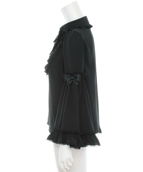 Secret Honey（シークレットハニー）の「ヨークフリルフレア袖ブラウス（シャツ/ブラウス・レディース・ブラック/オフホワイト/ワインレッド・MEDIUM）」の11枚目の写真