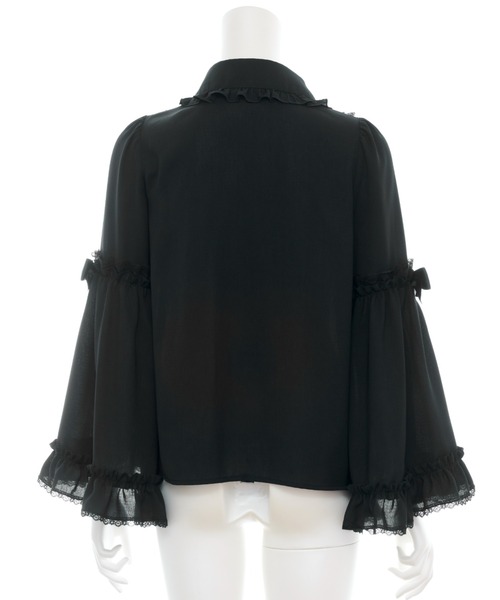 Secret Honey（シークレットハニー）の「ヨークフリルフレア袖ブラウス（シャツ/ブラウス・レディース・ブラック/オフホワイト/ワインレッド・MEDIUM）」の12枚目の写真