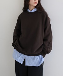 ANME | ワンポイント袖ロゴ刺繍スウェットトップス(スウェット)