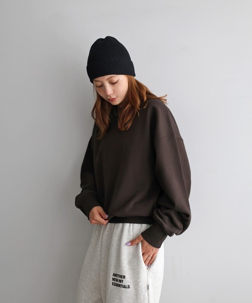 ANME（アンメ）の「ワンポイント袖ロゴ刺繍スウェットトップス（スウェット・レディース・オフホワイト/ブラック/オートミール/ブラウン・XL/L/M）」の14枚目の写真