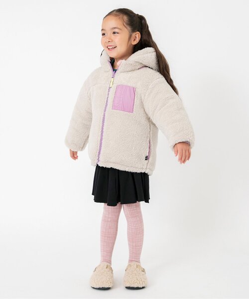 セール】【洗える/4WAY】中綿ボア リバーシブルブルゾン_フード