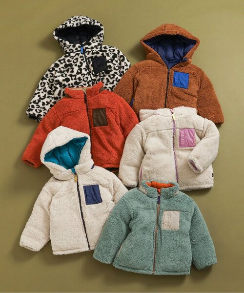 BREEZE(ブリーズ)の「【洗える/4WAY】中綿ボア リバーシブルブルゾン_フード取り外し可(ダウンジャケット/コート・キッズ・イエロー/ピンク/オレンジ/ネイビー/ベージュ/ターコイズブルー・150/140/130/120/110/100/90/80)」の10枚目の写真