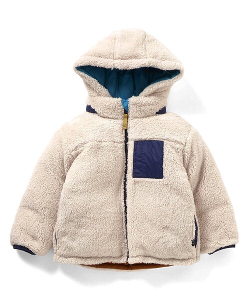 セール】【洗える/4WAY】中綿ボア リバーシブルブルゾン_フード