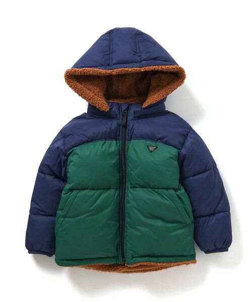 洗える/4WAY】中綿ボア リバーシブルブルゾン_フード取り外し可