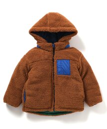 BREEZE（ブリーズ）の「【洗える/4WAY】中綿ボア リバーシブルブルゾン_フード取り外し可（ダウンジャケット/コート）」