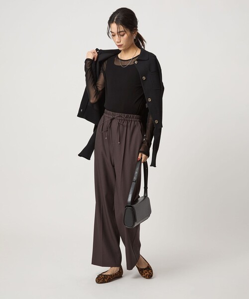 green label relaxing(グリーンレーベルリラクシング)の「チュール クルーネック プルオーバー(Tシャツ/カットソー・レディース・オフホワイト/ライトブルー/ブラック/ダークブラウン・FREE)」の15枚目の写真
