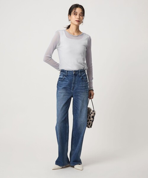 green label relaxing(グリーンレーベルリラクシング)の「チュール クルーネック プルオーバー(Tシャツ/カットソー・レディース・オフホワイト/ライトブルー/ブラック/ダークブラウン・FREE)」の19枚目の写真
