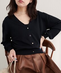【WEB限定】いろいろ釦ベーシックカーデ