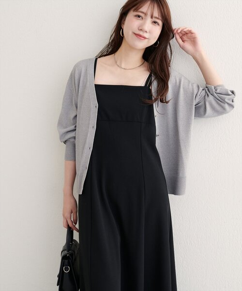 natural couture（ナチュラルクチュール）の「【WEB限定】いろいろ釦ベーシックカーデ（カーディガン/ボレロ・レディース・ネイビー/グレー/オフホワイト/ブラック/ピンクベージュ・FREE）」の13枚目の写真
