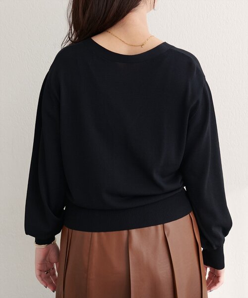 natural couture（ナチュラルクチュール）の「【WEB限定】いろいろ釦ベーシックカーデ（カーディガン/ボレロ・レディース・ネイビー/グレー/オフホワイト/ブラック/ピンクベージュ・FREE）」の21枚目の写真