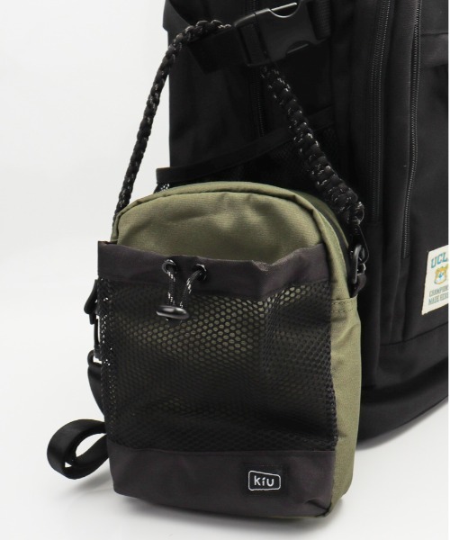 KiU(キウ)の「KiU キウ パラコードメッシュポケットショルダー k373(ショルダーバッグ・レディース・カーキ/ブラック/ベージュ・FREE)」の8枚目の写真