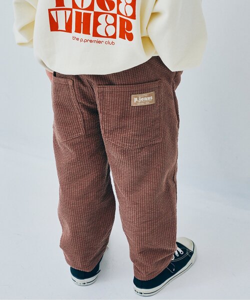 p.premier(ピードットプルミエ)の「【ジュニア対応】コーデュロイワイドストレートパンツ(その他パンツ・キッズ・アイボリー/ミント/ネイビー/ブラウン・80/90/100/110/120/130/140)」の2枚目の写真