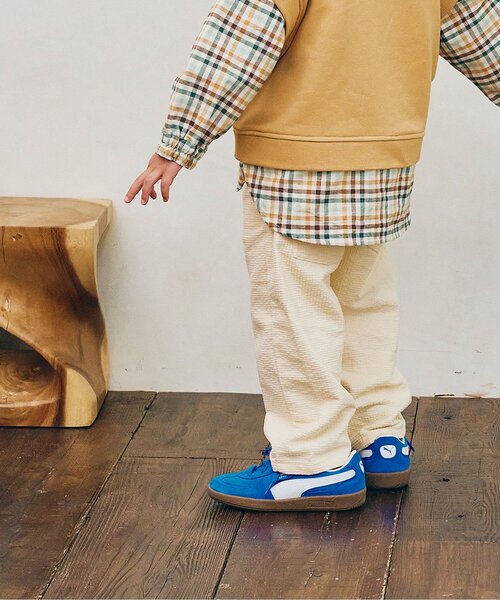 p.premier(ピードットプルミエ)の「【ジュニア対応】コーデュロイワイドストレートパンツ(その他パンツ・キッズ・アイボリー/ミント/ネイビー/ブラウン・80/90/100/110/120/130/140)」の1枚目の写真