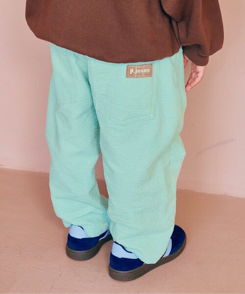 p.premier(ピードットプルミエ)の「【ジュニア対応】コーデュロイワイドストレートパンツ(その他パンツ・キッズ・アイボリー/ミント/ネイビー/ブラウン・80/90/100/110/120/130/140)」の3枚目の写真
