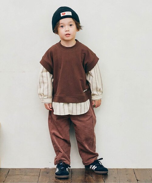 p.premier(ピードットプルミエ)の「【ジュニア対応】コーデュロイワイドストレートパンツ(その他パンツ・キッズ・アイボリー/ミント/ネイビー/ブラウン・80/90/100/110/120/130/140)」の8枚目の写真