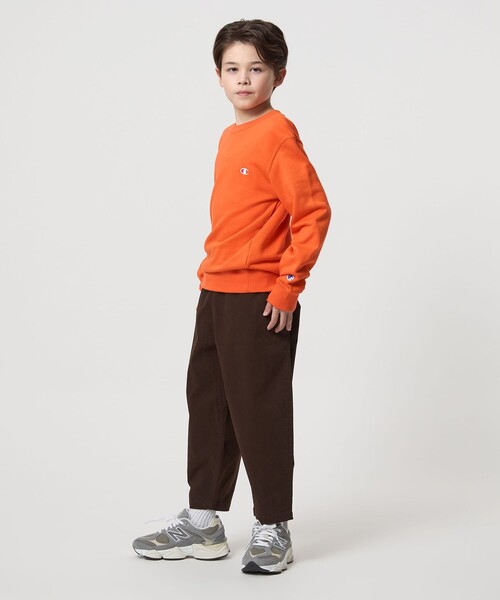 Champion（チャンピオン）の「＜Champion＞クルーネック スウェットシャツ  / トレーナー / キッズ 140cm-160cm（スウェット・キッズ・オレンジ/ナチュラル/ブラック・150cm/160cm/140cm）」の6枚目の写真