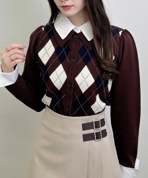 シャツドッキングレイヤードニット シャツドッキングレイヤードニットRANDA公式サイト