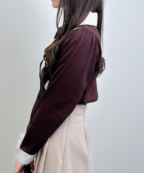 INGNI（イング）の「アーガイルシャツドッキングレイヤードニット