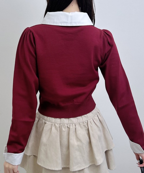 INGNI（イング）の「アーガイルシャツドッキングレイヤードニット