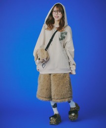 Chikashitsu +】set up box short zip hoodie / 【チカシツプラス