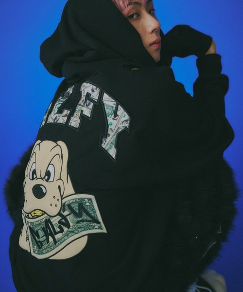 セール】【GALFY】お金大好きパーカー / 【ガルフィー】ロゴダメージ